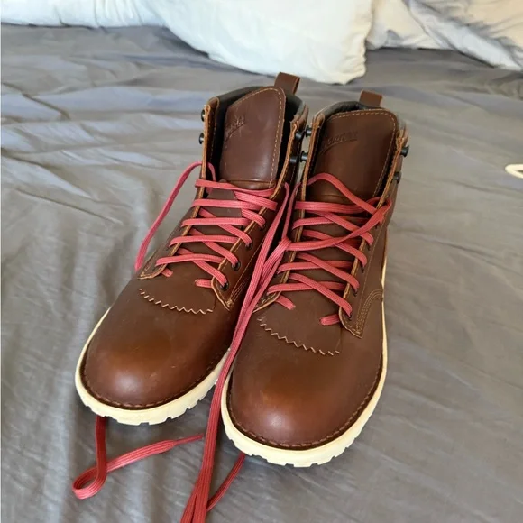 Danner Brown and Red Leather Boots Casual Lifestyle - Picture 1 of 6